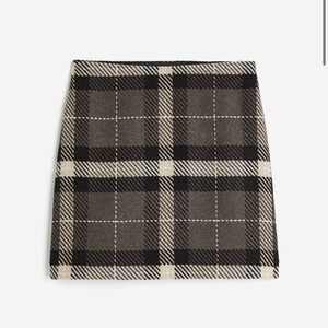 H&M Checkered Mini Skirt - Black and Cream